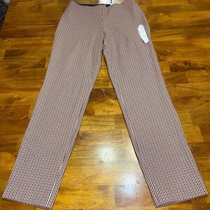 A New Day Side-Zip Skinny Ankle Pants Brown Checkered Plaid Size 2R NWT